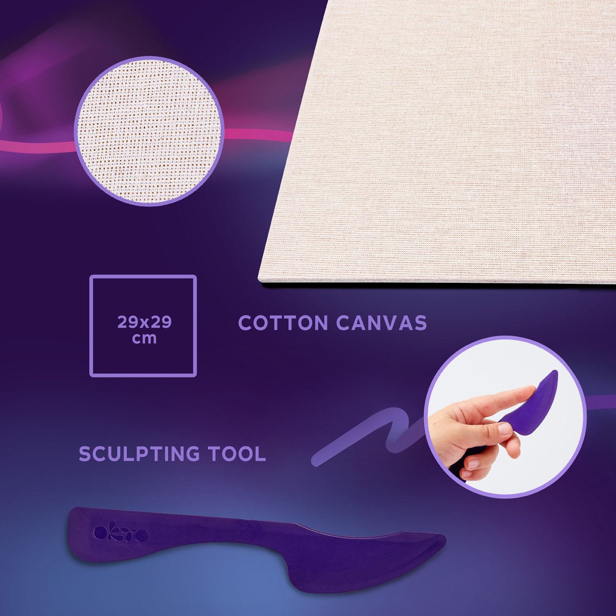 Okto Sensory Art 3D Painting - Windows - Lavender Afternoon