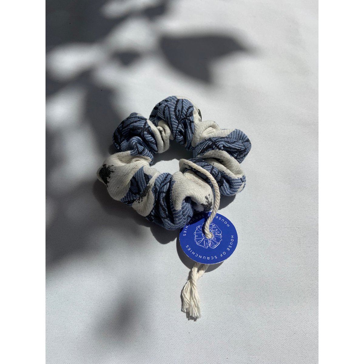 Scrunchie - Light Blue Jacquard - Recycled