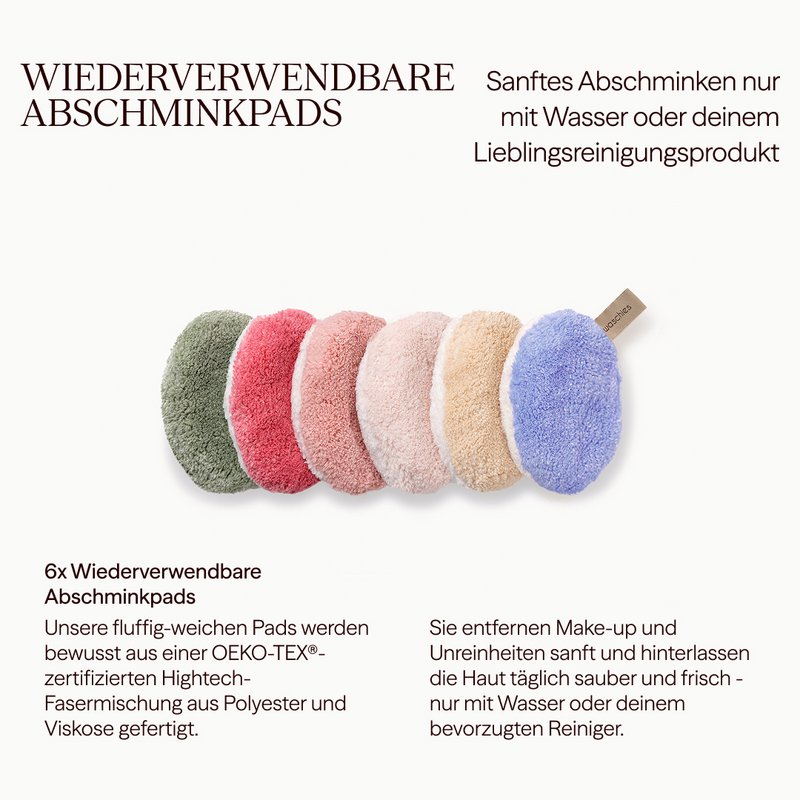Wiederverwendbare Abschminkpads - 6er Set