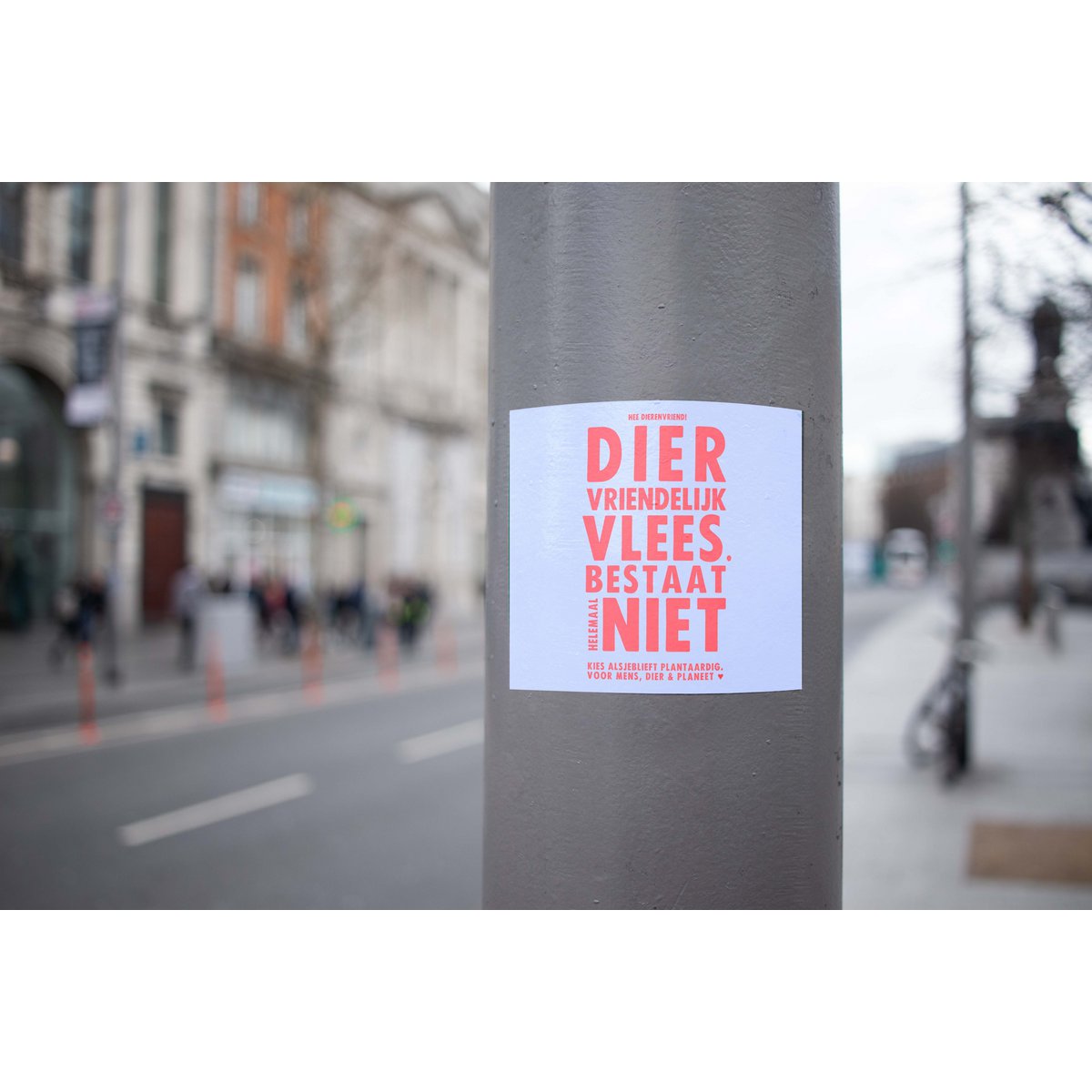Pegatinas veganas para interior/exterior 'Diervriendelijk Vlees Bestaat Niet'