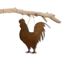 Hen and Rooster | Set of 2 hanging window decorations | Patina garden decoration country house
