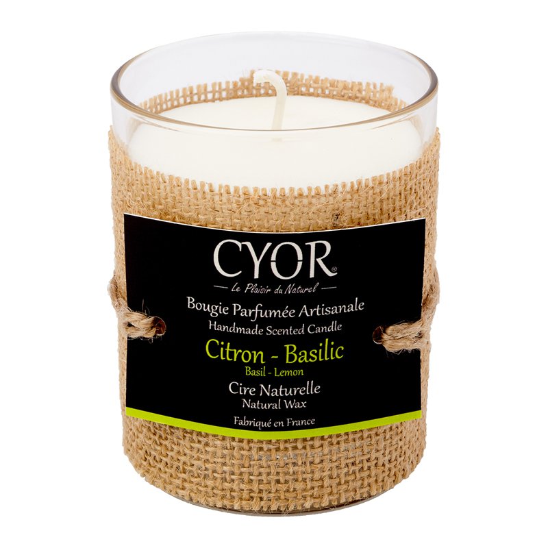 Candela naturale al limone e basilico