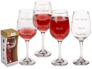 Wine glass, Good day, Bad day, Don't even ask,