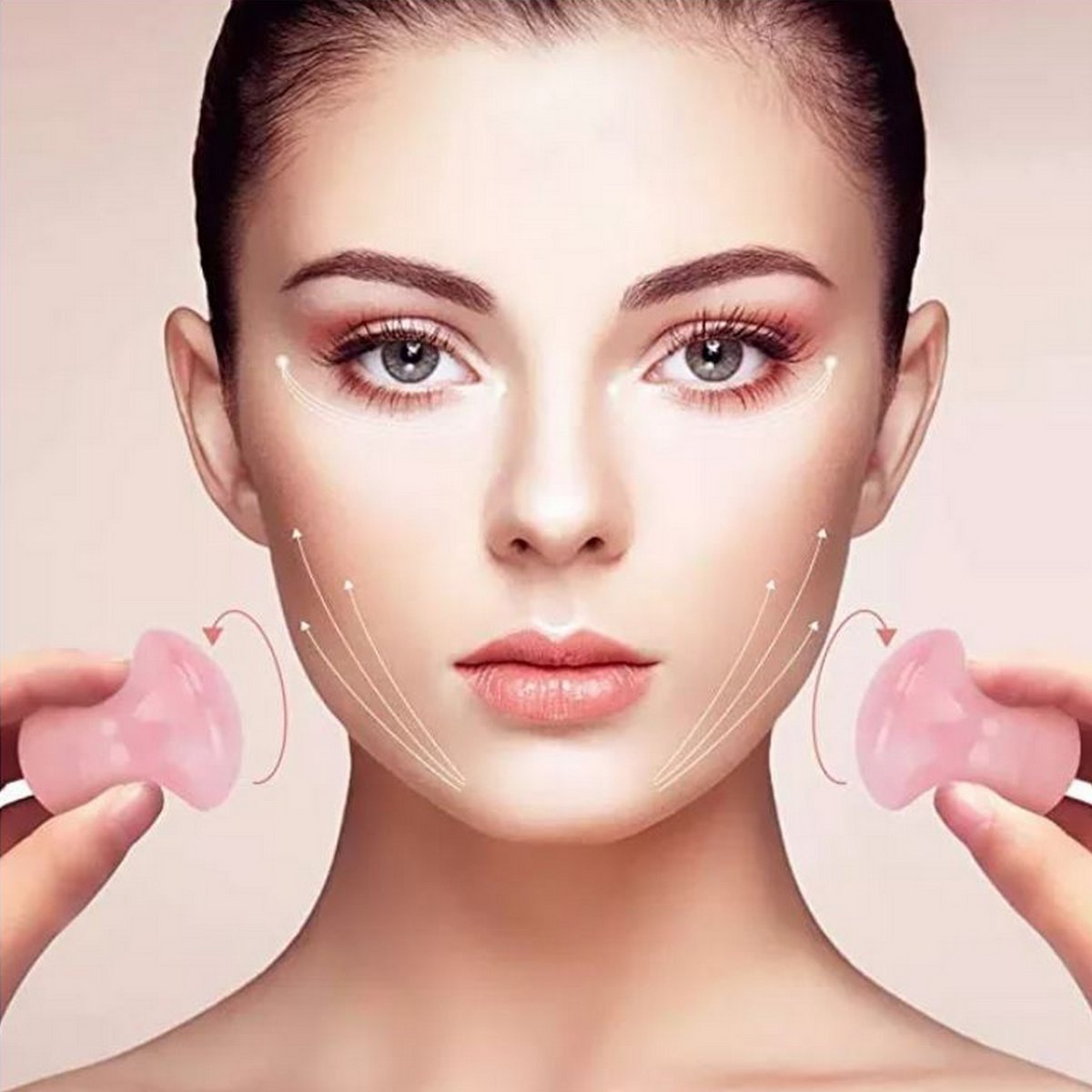 Champi Gua Sha – Rose Quartz – Effective Facial Massage – Complexion Radiance and Healthy Glow Effect – Well-Being Accessory Tool