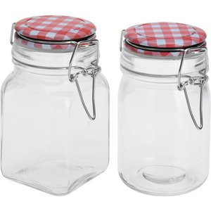 Glass storage jar 250ml 68x68x115mm