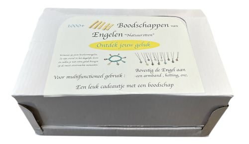 Engel in einer Glasflasche mit Naturstein, Muschel und einem Pergament mit Botschaft