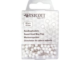 Puntine da marcatura Westcott 5mm bianco, 5mm x 16mm 100 pezzi in scatola di plastica