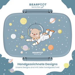 Children's lunch box with compartments, light and leak-proof - bear