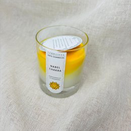 Navlechakra | Duftlys sojavoks - meditation - afslappende - chakralys solar plexus (gul)
