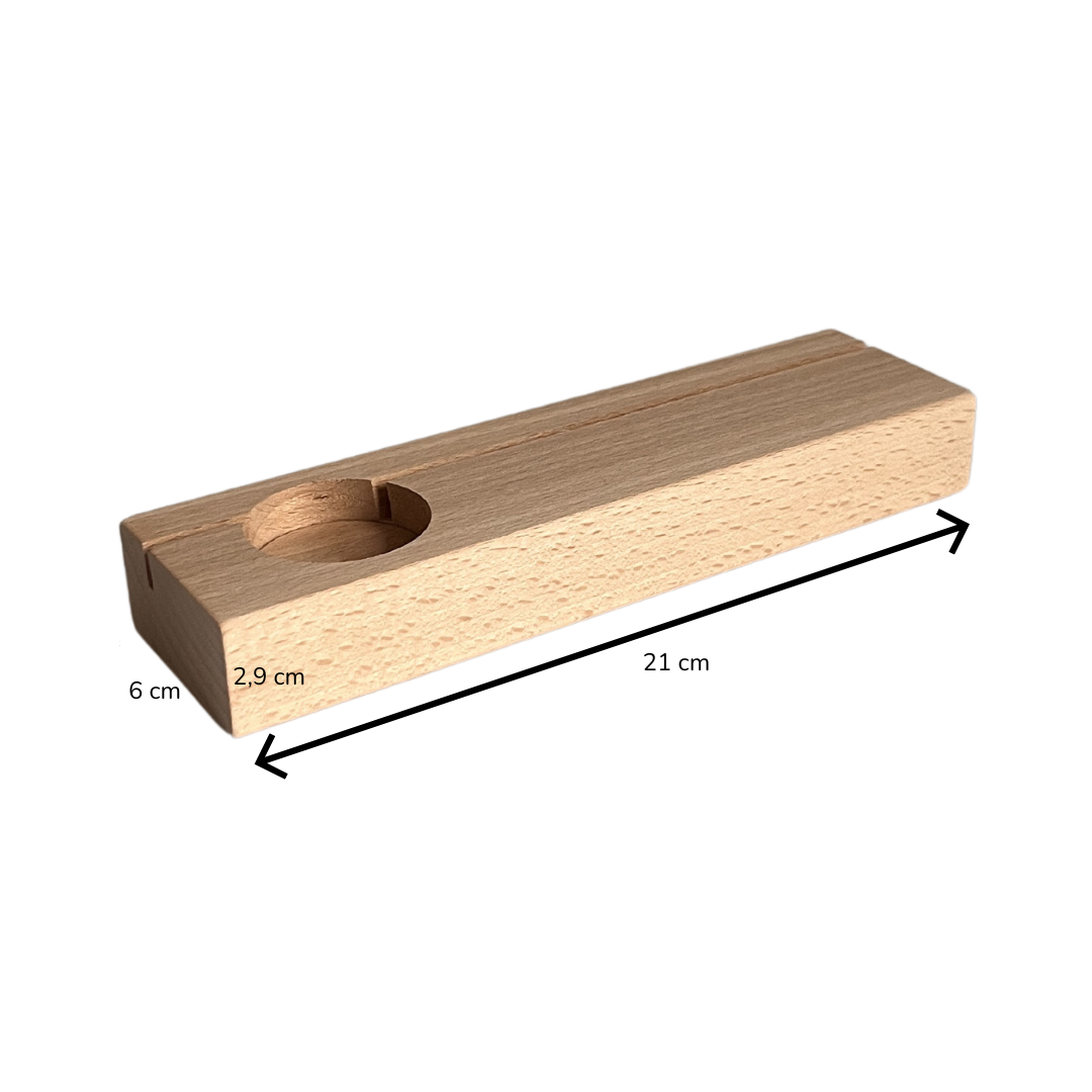 Wooden card holder, tea light
