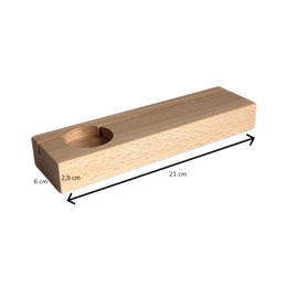 Tarjetero de madera, vela de té