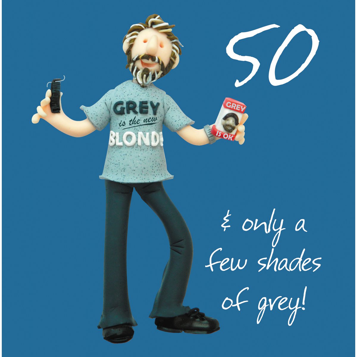 50e verjaardag - Shades of Grey genummerde verjaardagskaart