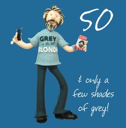 50 års fødselsdag - Shades of Grey nummereret fødselsdagskort