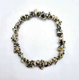 Dalmatian Jaspis Edelsteen Chips Armband - 19 cm