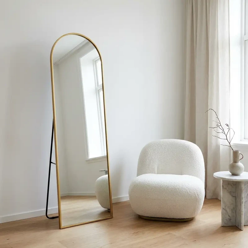 Bogenspiegel Kaja Gold mit Ständer 47x160 cm