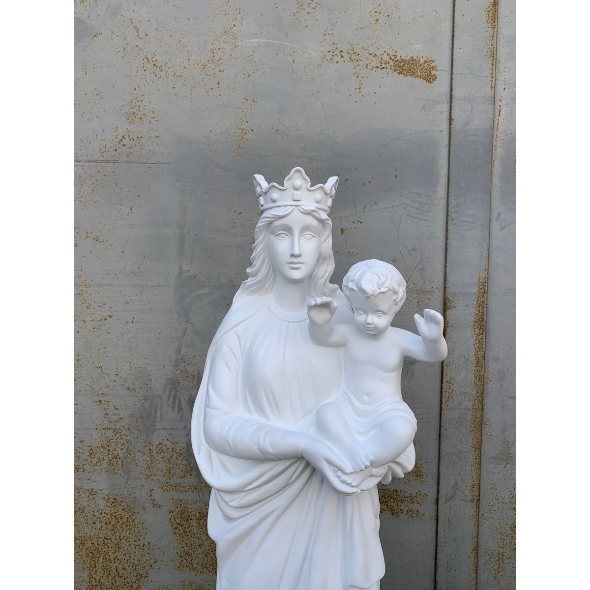 Statua Notre-Dame-de-la-Garde 80 cm Ho visto la Vergine - colori senza tempo