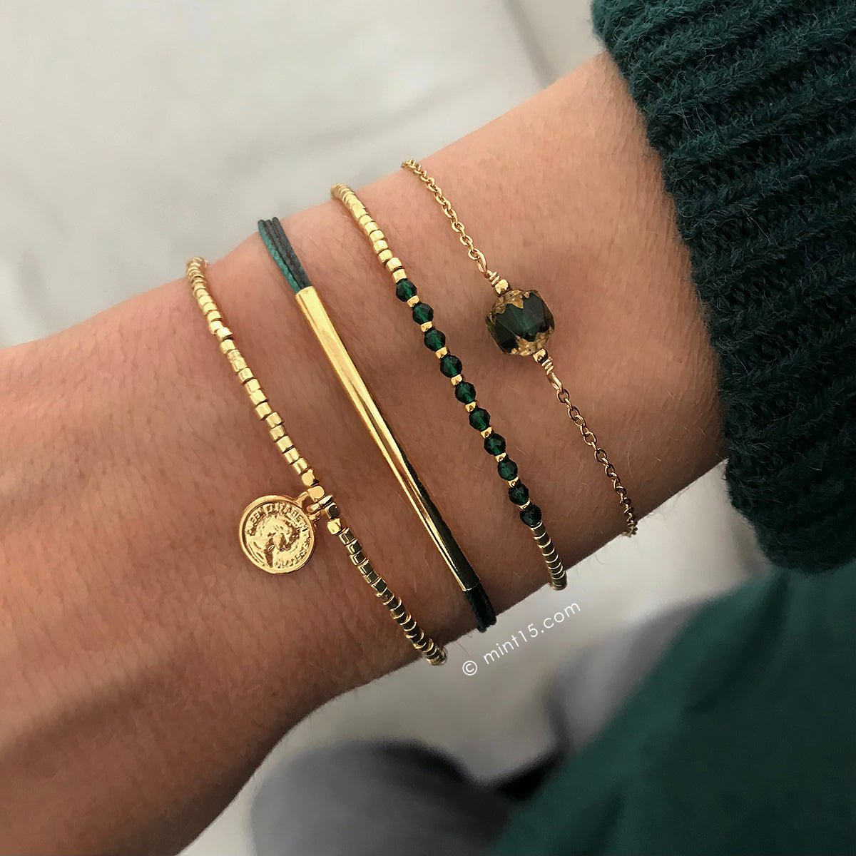 Beaded Bracelet Little Coin