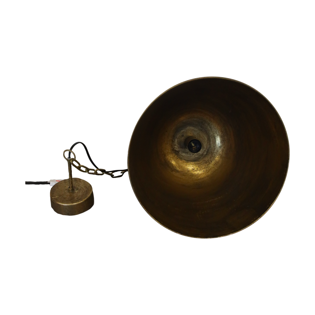 Goldener Kronleuchter aus Metall, H 150 T 40 cm