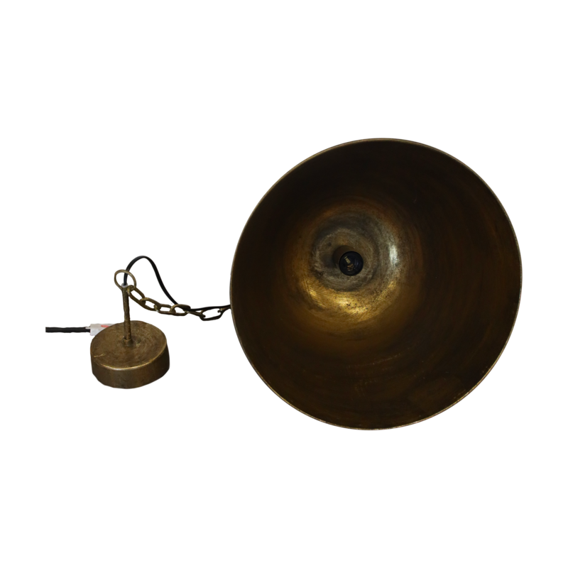 Goldener Kronleuchter aus Metall, H 150 T 40 cm