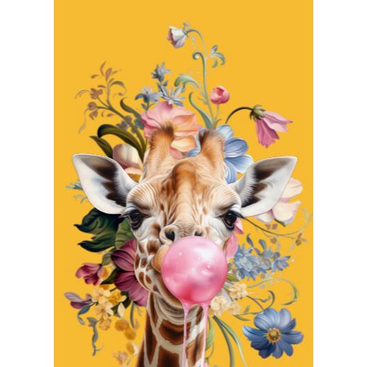 Bæredygtigt kort - Giraffe bubblegum