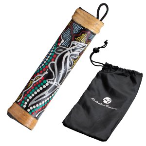 Rainstick 20cm inclusief nylon tas | muziekinstrument voor kinderen en volwassenen | Prachtig beschilderd| Bamboe