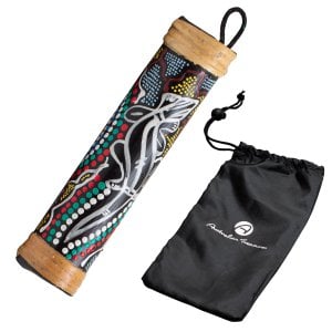 Rainstick 20cm inclusief nylon tas | muziekinstrument voor kinderen en volwassenen | Prachtig beschilderd| Bamboe