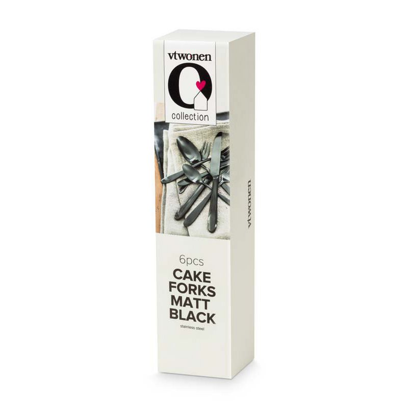 Set/6 Cake Forks Matt Black
