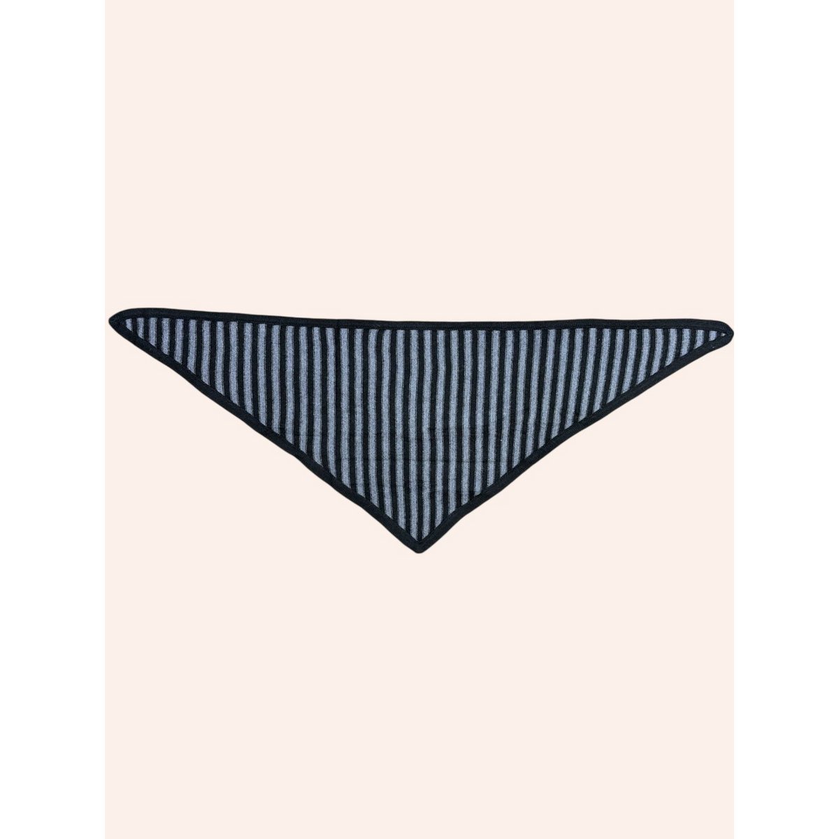 Foulard triangle rayé 100% laine mérinos