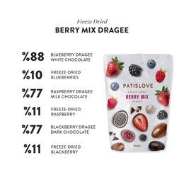 Berry Mix Schokoladenbeschichtete gefriergetrocknete Dragee