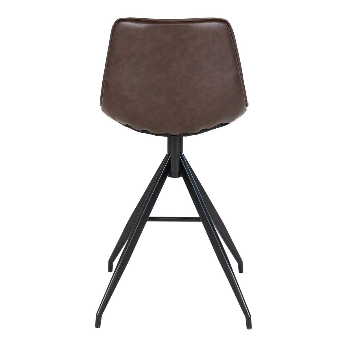 Monaco Counter Chair - Brown, PU/Steel, 51x44x96 cm - Set of 2