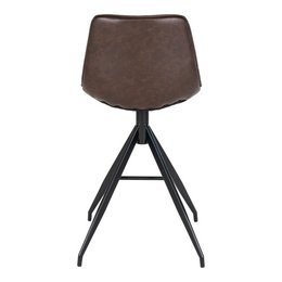 Monaco Counter Chair - Brown, PU/Steel, 51x44x96 cm - Set of 2