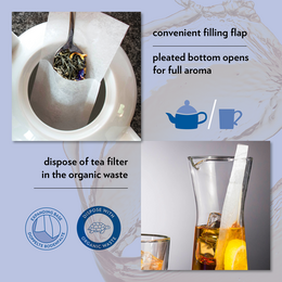 TEA FILTERS L, 40 tea filters