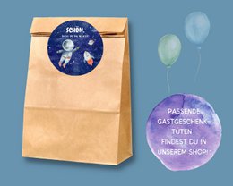 Astronaut Einladungskarten Set zum Ausfüllen inkl. Umschläge für Weltall Kindergeburtstag oder Astronauten Geburtstag