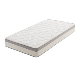 White pocketed spring mattress with 22 cm thickness, available in multiple sizes from 80 x 190 cm to 180 x 200 cm, suitable for beds.