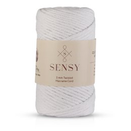 Sensy Premium 3 mm - 109 iarde Cavo macramè a filo singolo in cotone riciclato al 100%