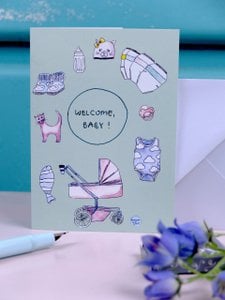 Grußkarte Welcome Baby