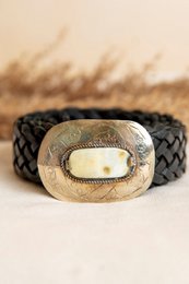 Black Leather Belt narrow