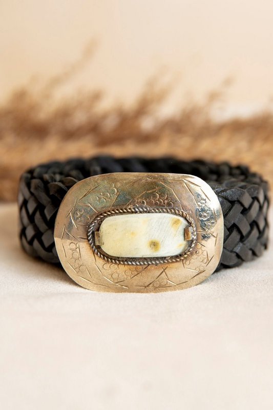 Black Leather Belt narrow