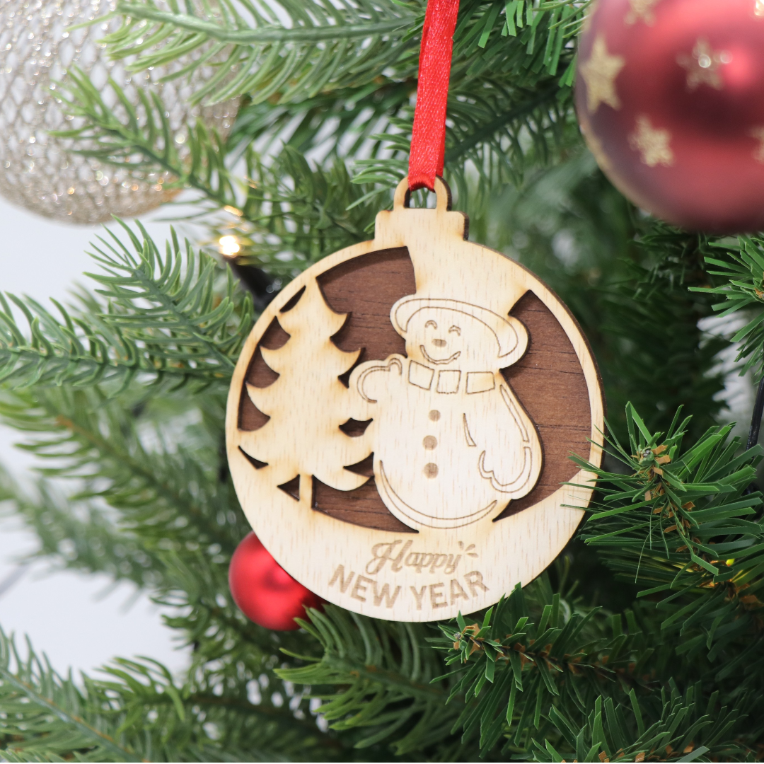 Christmas pendant / Christmas ornaments style1 - Set of 6