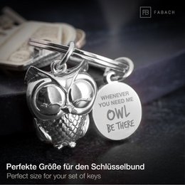 "Owl be there" owl keychain "Owly" with engraving - cute owl lucky charm