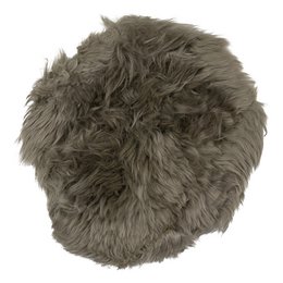 Stuhlmantel Neuseeland-Schaf rund taupe 40cm