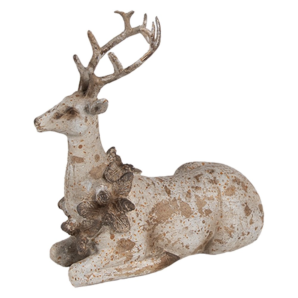 Decoratie Beeld Set van 2 Hert 20/12 cm Bruin Kunststof