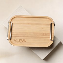 Lunchbox aus Edelstahl mit Bambusdeckel und Trennwand – 800 ml