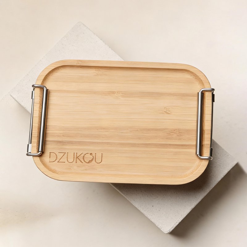 Lunchbox aus Edelstahl mit Bambusdeckel und Trennwand – 800 ml