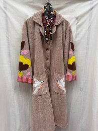 TOUT - Cappotto con uccelli in tweed