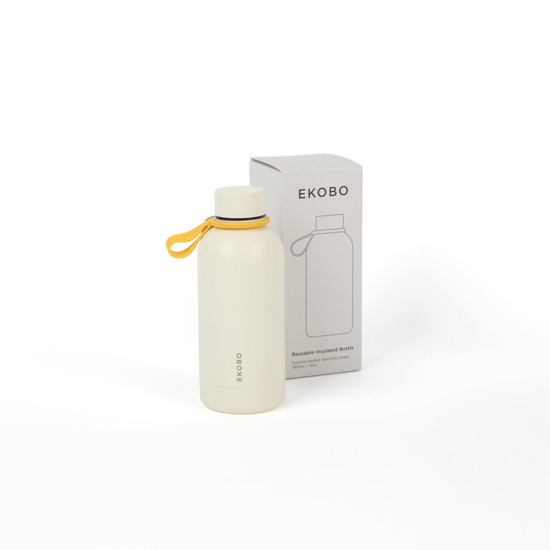 ISOLIERTE WIEDERVERWENDBARE FLASCHE 350ML - ELFENBEIN
