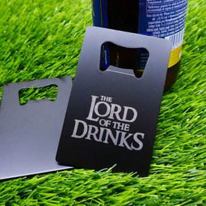 Black Stainless Steel The Lord of the Drinks Bottle Opener, Lord of the Rings Fan, Geek & Nerd