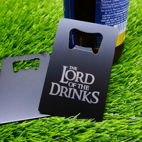 Black Stainless Steel The Lord of the Drinks Bottle Opener, Lord of the Rings Fan, Geek & Nerd