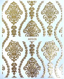Gold pattern stickers