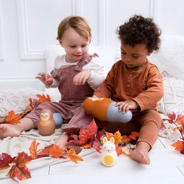 Bosvrienden nestelen baby's met Chiming Bo Bunny
